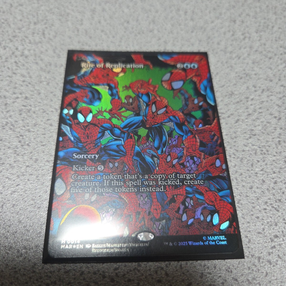 MTG MAR 複製の儀式 英語foil 一枚 ボーダーレス Spider Man スパイダーマン 即決拍卖