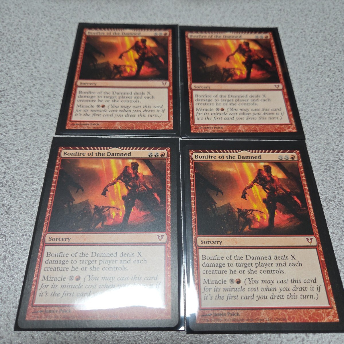 MTG AVR 忌むべき者のかがり火 英語 四枚セット 即決拍卖