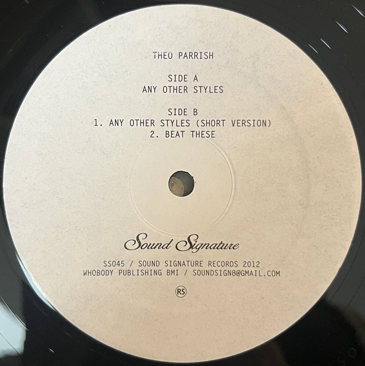 Theo Parrish - Any Other Styles拍卖