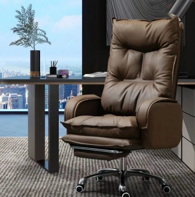 マスターチェアオフィス快適長座パソコンソファチェア横になれる家庭用椅子ビジネス革シート人体昼寝拍卖