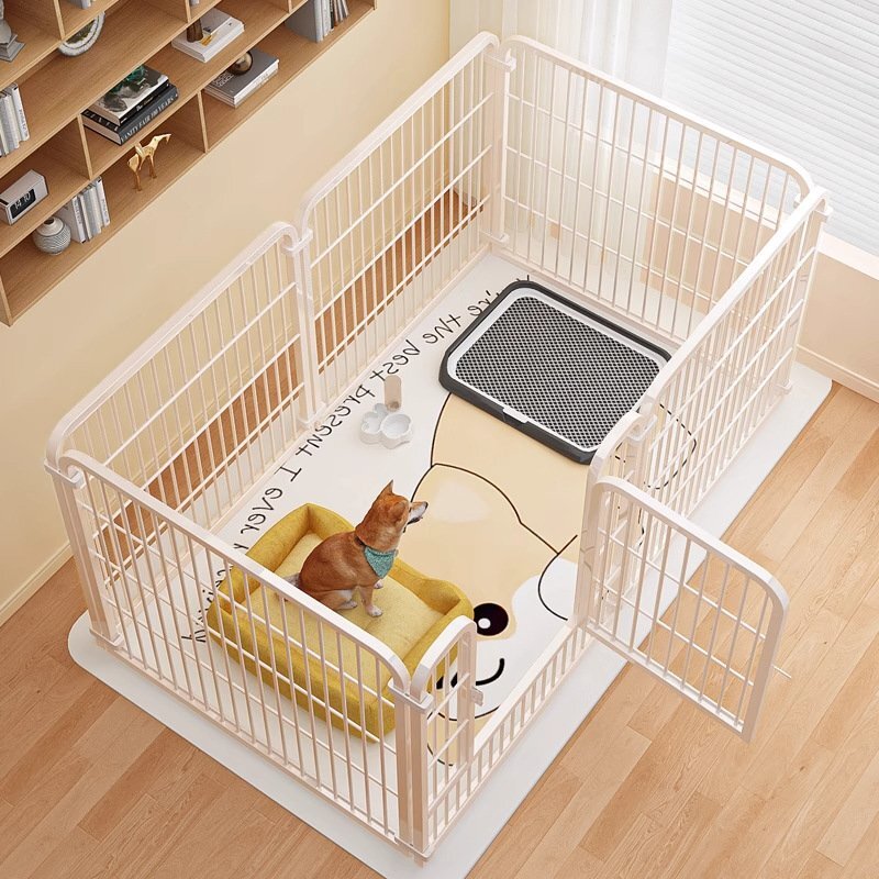 ペット用犬フェンス、室内用家庭用自由組み合わせ中型小型犬テディコーギー隔離ドア訓練トイレ犬ゲージ拍卖