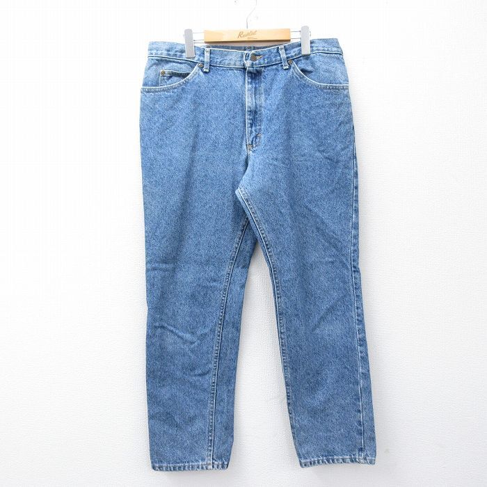 W38/古着 リー Lee ジーンズ メンズ 90s コットン 紺 ネイビー デニム 25oct02 中古 ボトムス ジーパン Gパン ロング パンツ拍卖