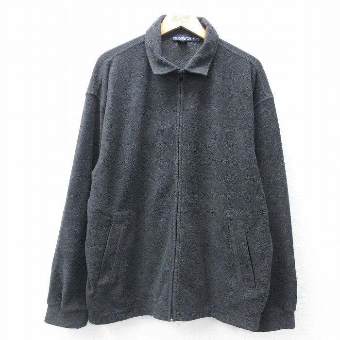 XL/古着 ノーティカ 長袖 ブランド フリース ジャケット メンズ 90s ワンポイントロゴ 濃グレー spe 25sep26 中古 アウター拍卖