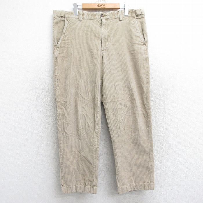 W38/古着 エルエルビーン LLBEAN コーデュロイ パンツ メンズ 00s 太畝 薄ベージュ カーキ 25sep26 中古 ボトムス ロング拍卖