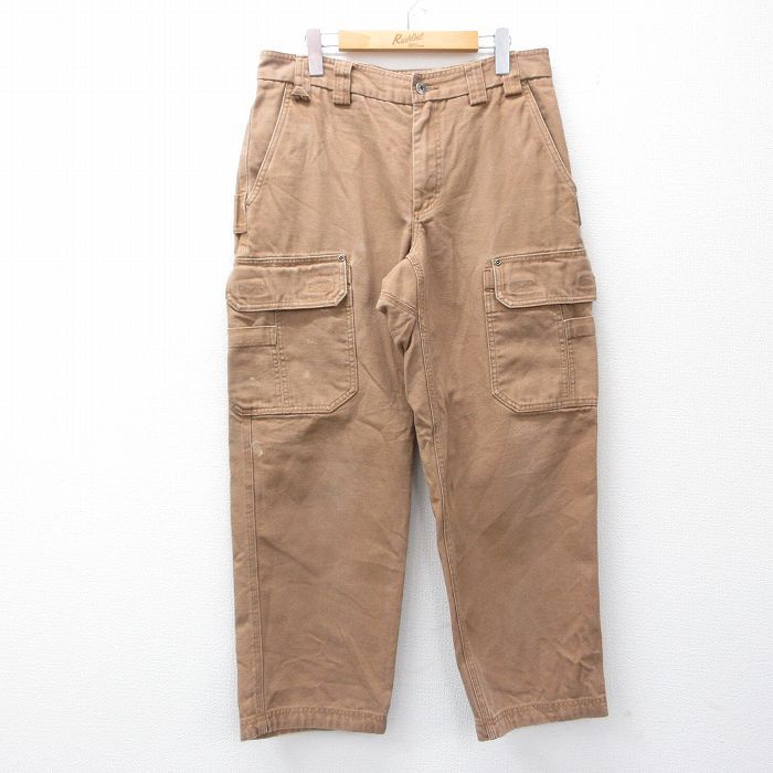 W34/古着 DULTH TRADING ブッシュ パンツ メンズ ダック地 コットン 茶系 ブラウン 25oct02 中古 ボトムス ロング拍卖
