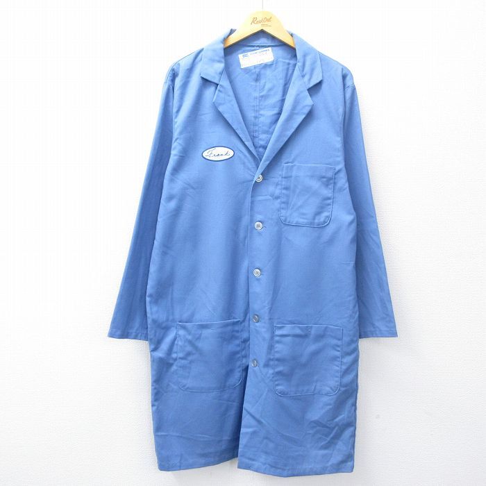 XL/古着 レッドキャップ 長袖 コート メンズ 80s Frank ロング丈 薄紺 ネイビー 25oct03 中古 アウター拍卖