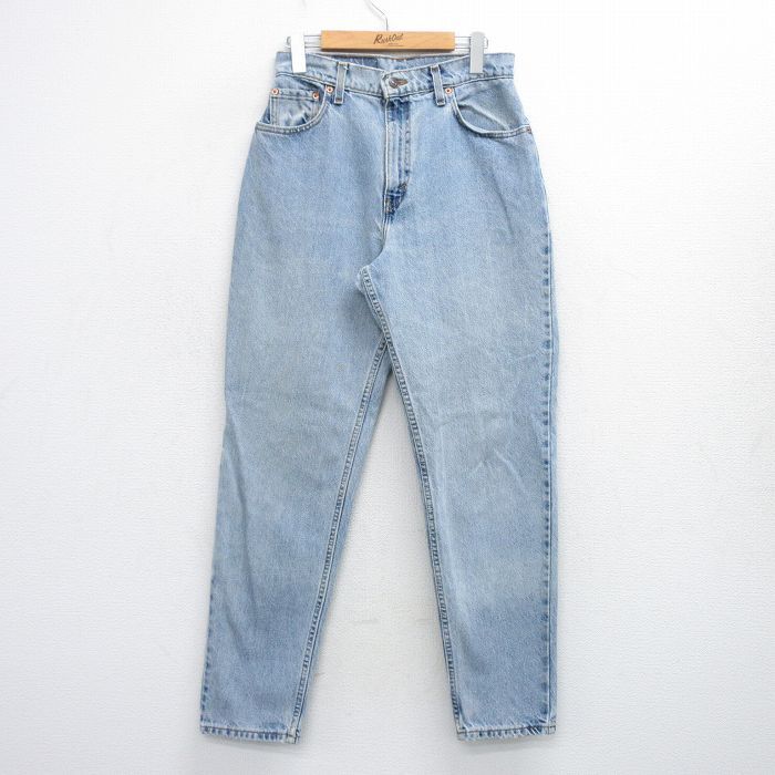 古着リーバイス Levis 551 ジーンズ レディース 90s テーパード コットン 薄紺 ネイビー デニム 25oct06 中古 ボトムス ジーパン Gパン ロ拍卖