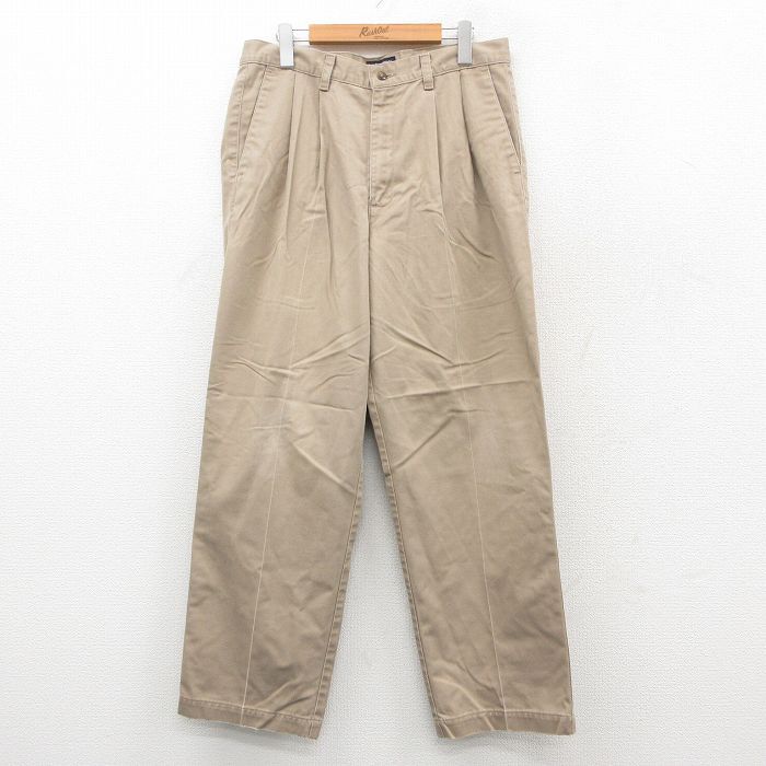 W33/古着 ドッカーズ パンツ メンズ コットン ベージュ カーキ 25oct14 中古 ボトムス ロング拍卖