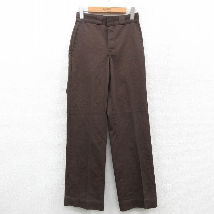 古着 ディッキーズ Dickies ワーク パンツ レディース 80s タロン 茶 ブラウン 25oct20 中古 ボトムス拍卖