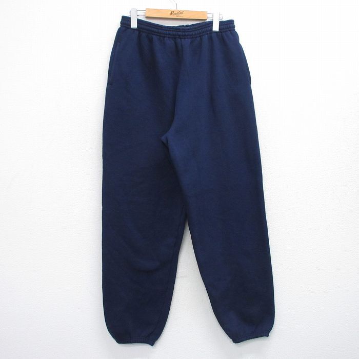 W36/古着 ヘインズ スウェット パンツ メンズ 90s 無地 紺 ネイビー 25oct29 中古 ボトムス ロング拍卖