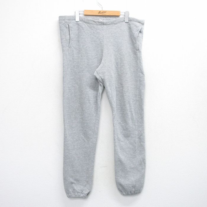 W39/古着 ラッセル スウェット パンツ メンズ 90s 無地 グレー 霜降り 25oct29 中古 ボトムス ロング拍卖