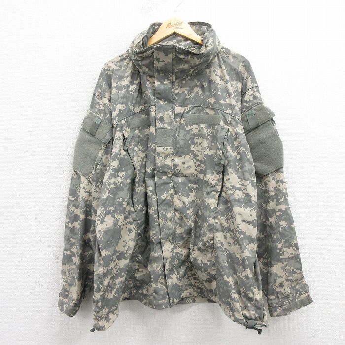 XL/古着 長袖 ミリタリー ジャケット メンズ 00s ECWCS GEN3 レベル3 大きいサイズ デジタルカモ グレー 迷彩 25oct29 中古 アウター フラ拍卖