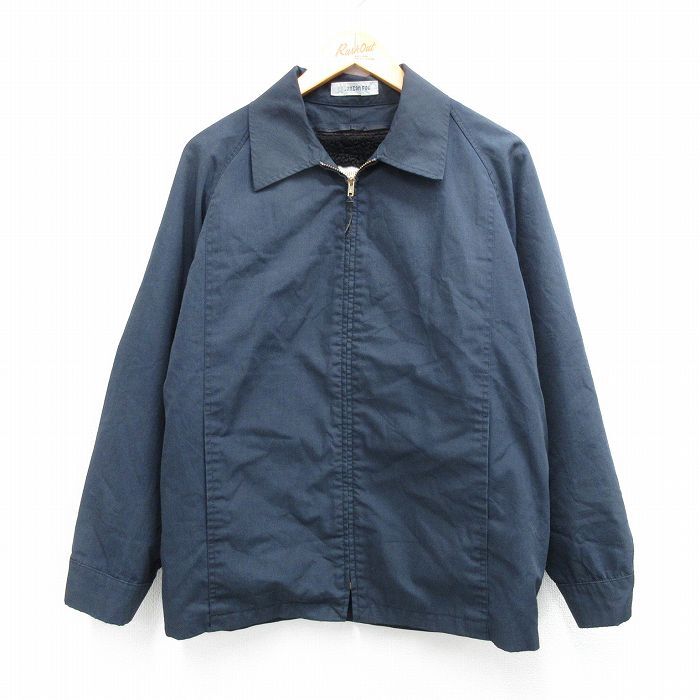 L/古着 ロンドンフォグ 長袖 ジャケット メンズ 80s ラグラン タロン 紺 ネイビー 内側ボア 25oct30 中古 アウター ジャンパー ブルゾン拍卖
