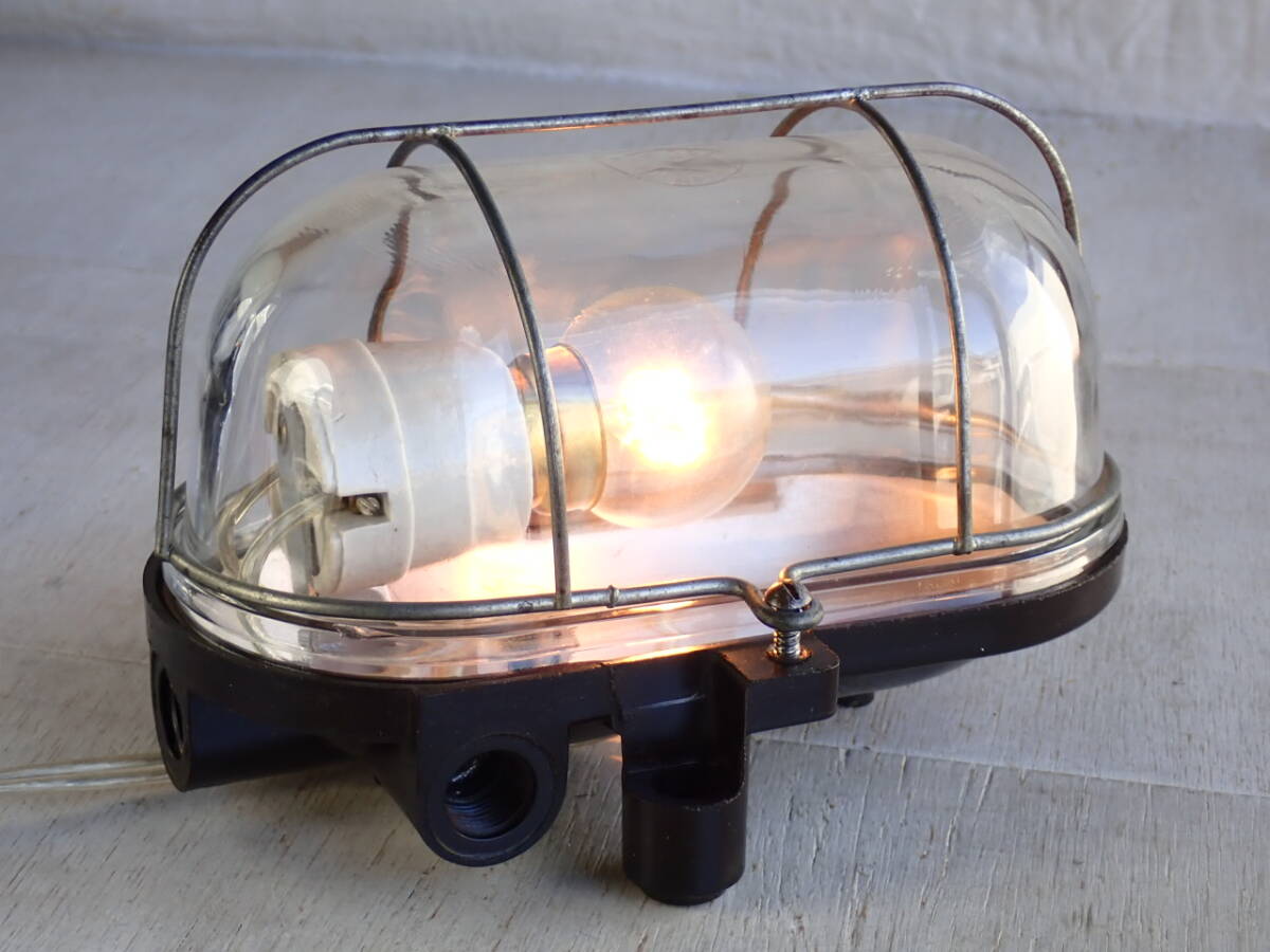 フランスアンティーク カプセルランプ インダストリアル 工業系 ヴィンテージ ヴィンテージライト 船舶 カフェ 蚤の市 拍卖