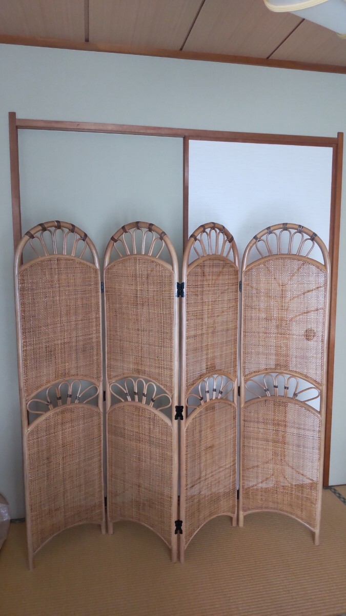 籐ラタン衝立 パーテーション拍卖