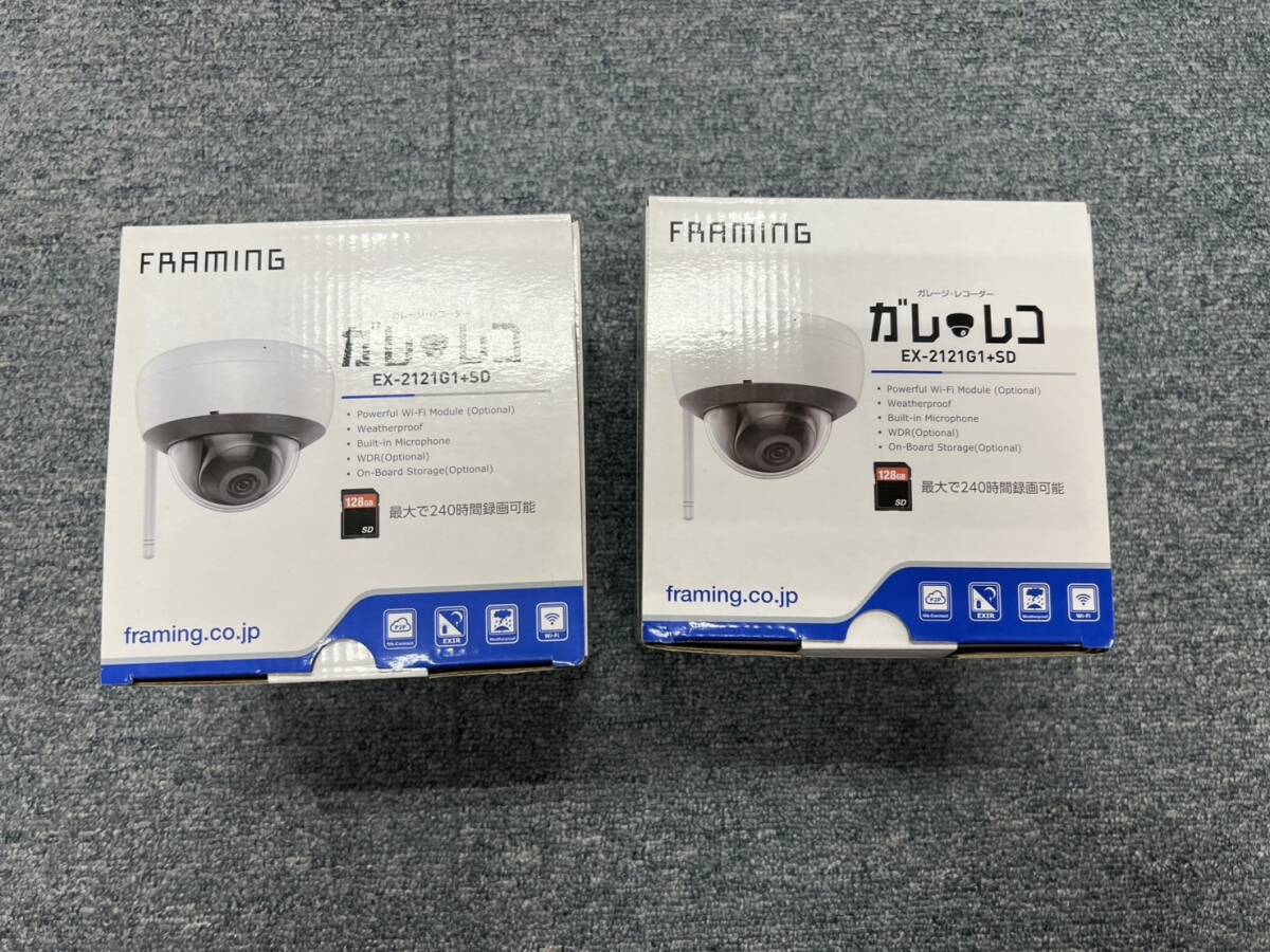 未使用2個セット ガレ・レコ 128GB ガレレコ wi-fi ネットワーク監視カメラ 屋内 屋外 SD録画 防犯カメラ 拍卖