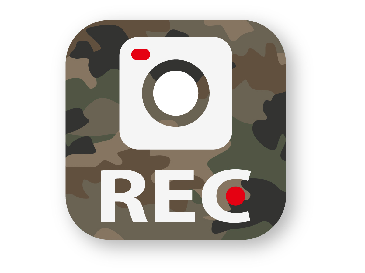 【反射ステッカー工房】ドライブレコーダーステッカー(スクエアRECウッドランドカモ) Sサイズ 再帰反射 ドラレコ カモフラ 迷彩拍卖