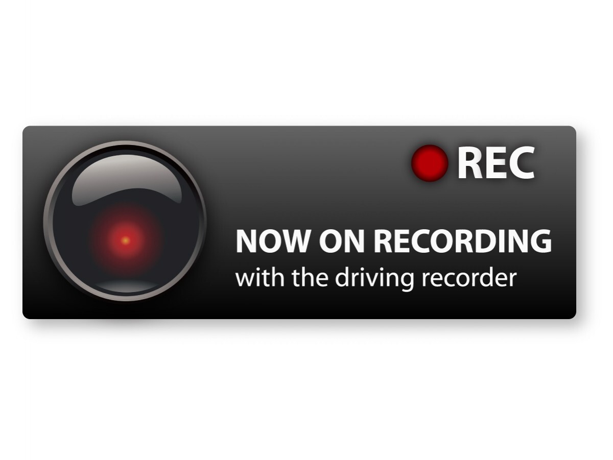 【反射ステッカー工房】ドライブレコーダー搭載ステッカー 再帰反射 ドラレコ ダミー 煽り運転 シンプル セキュリティー 録画中拍卖