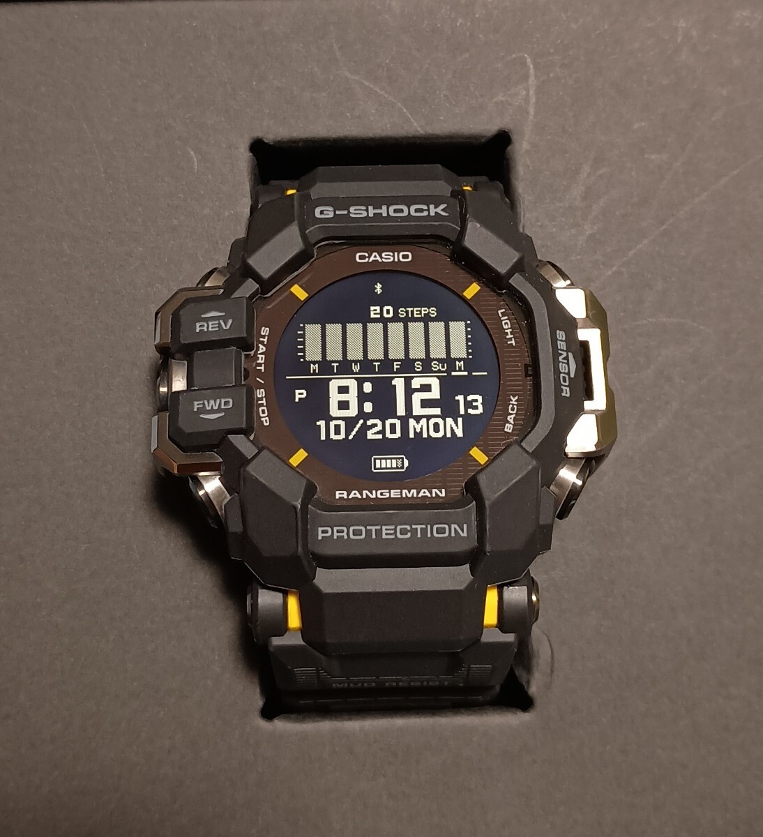 CASIO G-SHOCK RANGEMAN(レンジマン) メンズ ソーラー GPR-H1000-1JR・箱ギャラ取説 USB充電器付属品完品・極美品拍卖