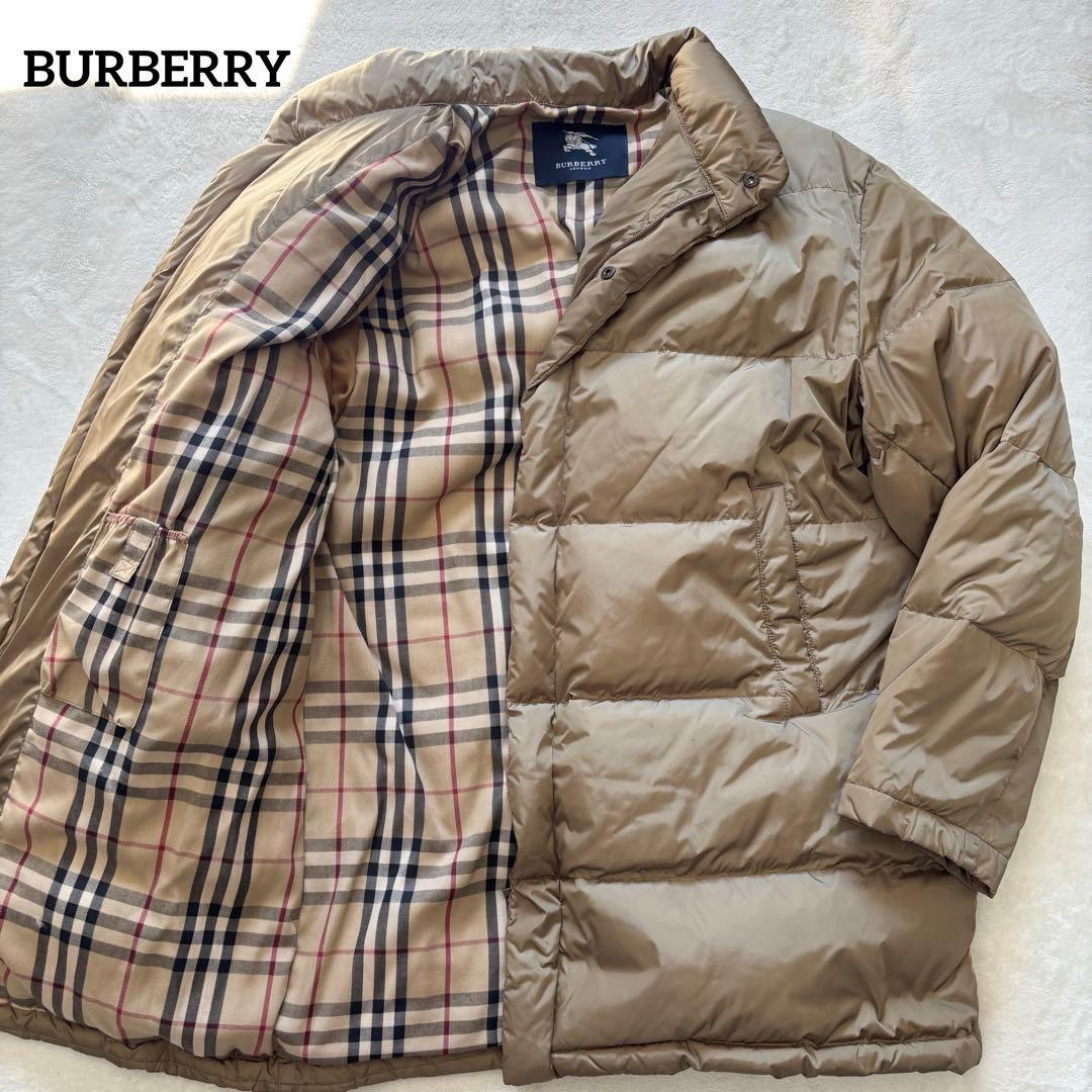 BURBERRY LONDON バーバリーロンドン ダウンジャケット ベージュ ノバチェック 肉厚 アウター コート 冬物 極暖拍卖