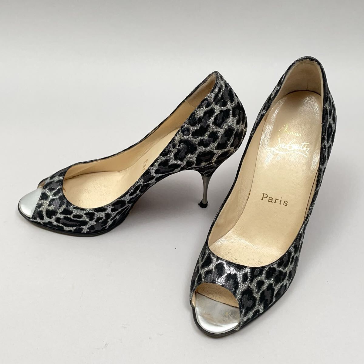 Christian Louboutin パンプス ヒール レオパード 37 G18-66 イタリア製拍卖