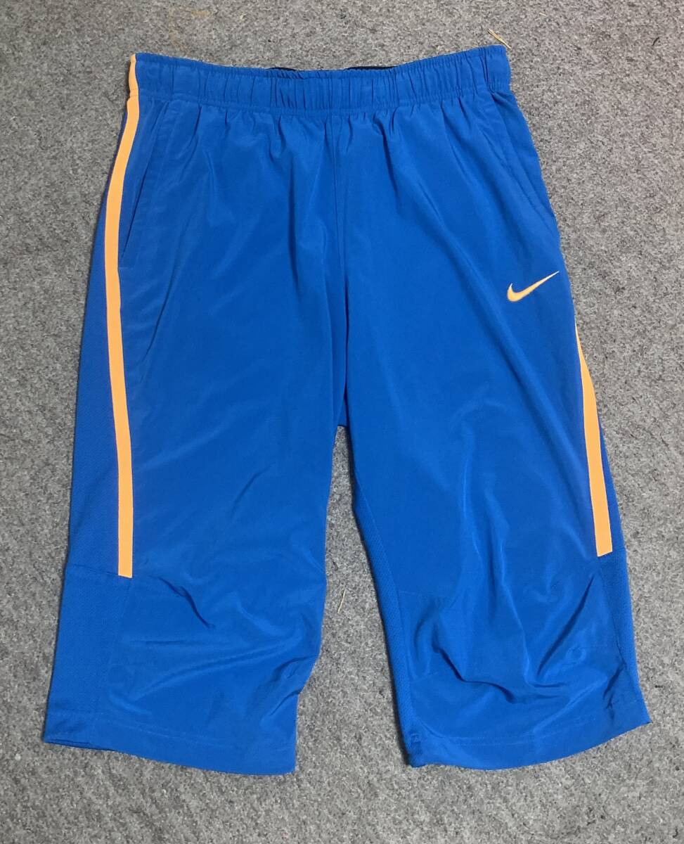 ♪♪ NIKE ナイキ DRI-FIT 7分丈パンツ サイズMorL 青 ユーズド ♪♪拍卖