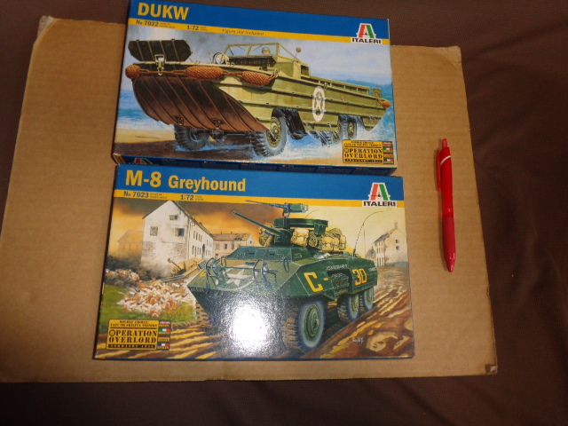 イタレリ1/72 アメリカ軍車両2個セット(未開封品)①DUKW ②М8グレイハウンド 定形外920円送付拍卖