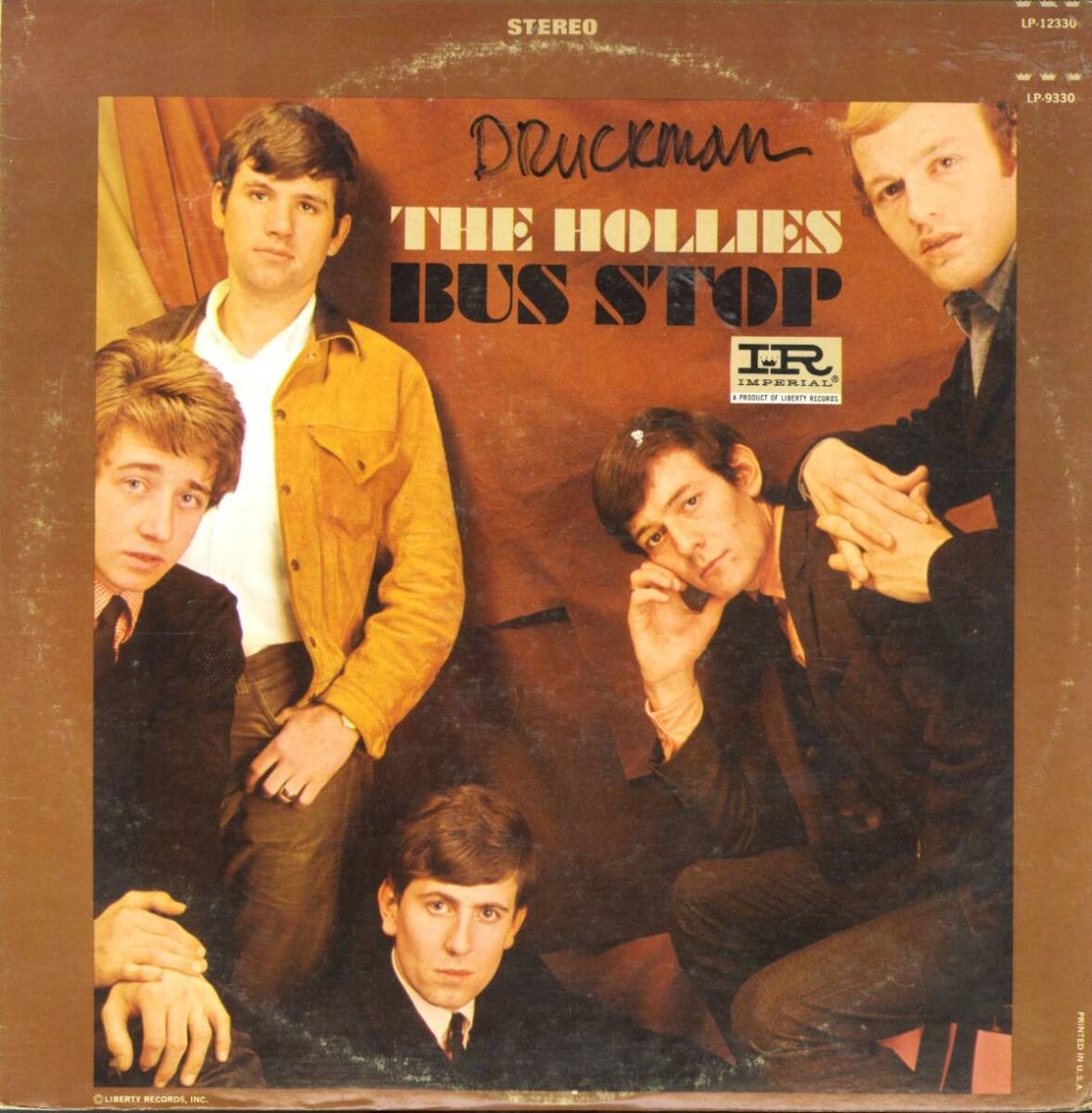 1967年プレス US盤LP!The Hollies / Bus Stop 1966年作【Imperial / LP-12330】ホリーズ バス・ストップ ロン・リチャーズ セカンド拍卖