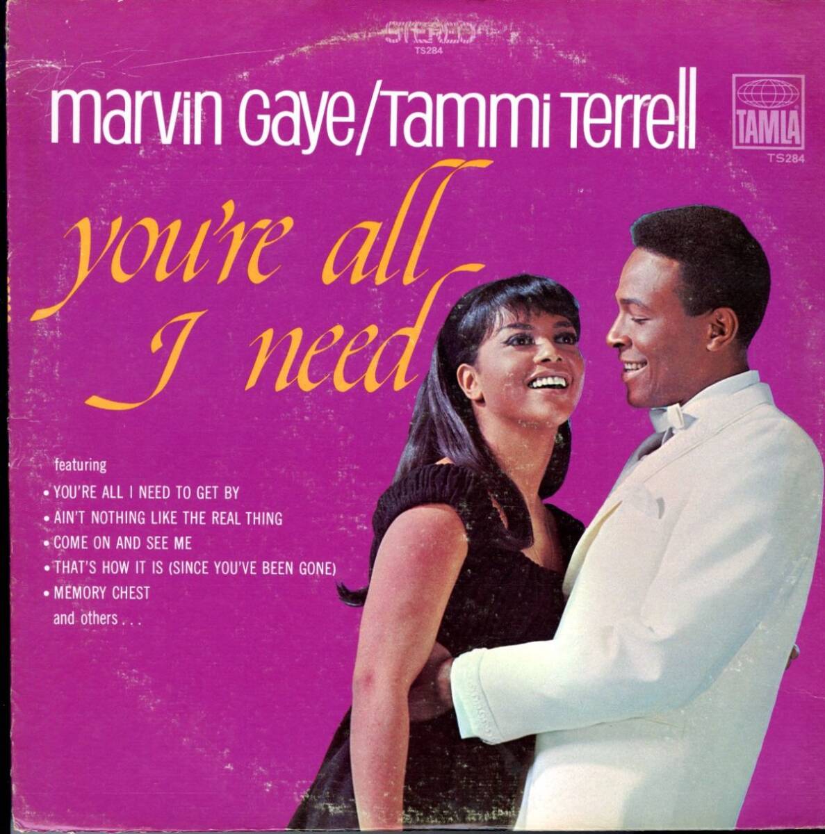 USオリジLP!DG 深溝 Marvin Gaye / Tammi Terrell / You're All I Need 68年【Tamla / TS284】マーヴィン・ゲイタミー・テレル ソウル拍卖