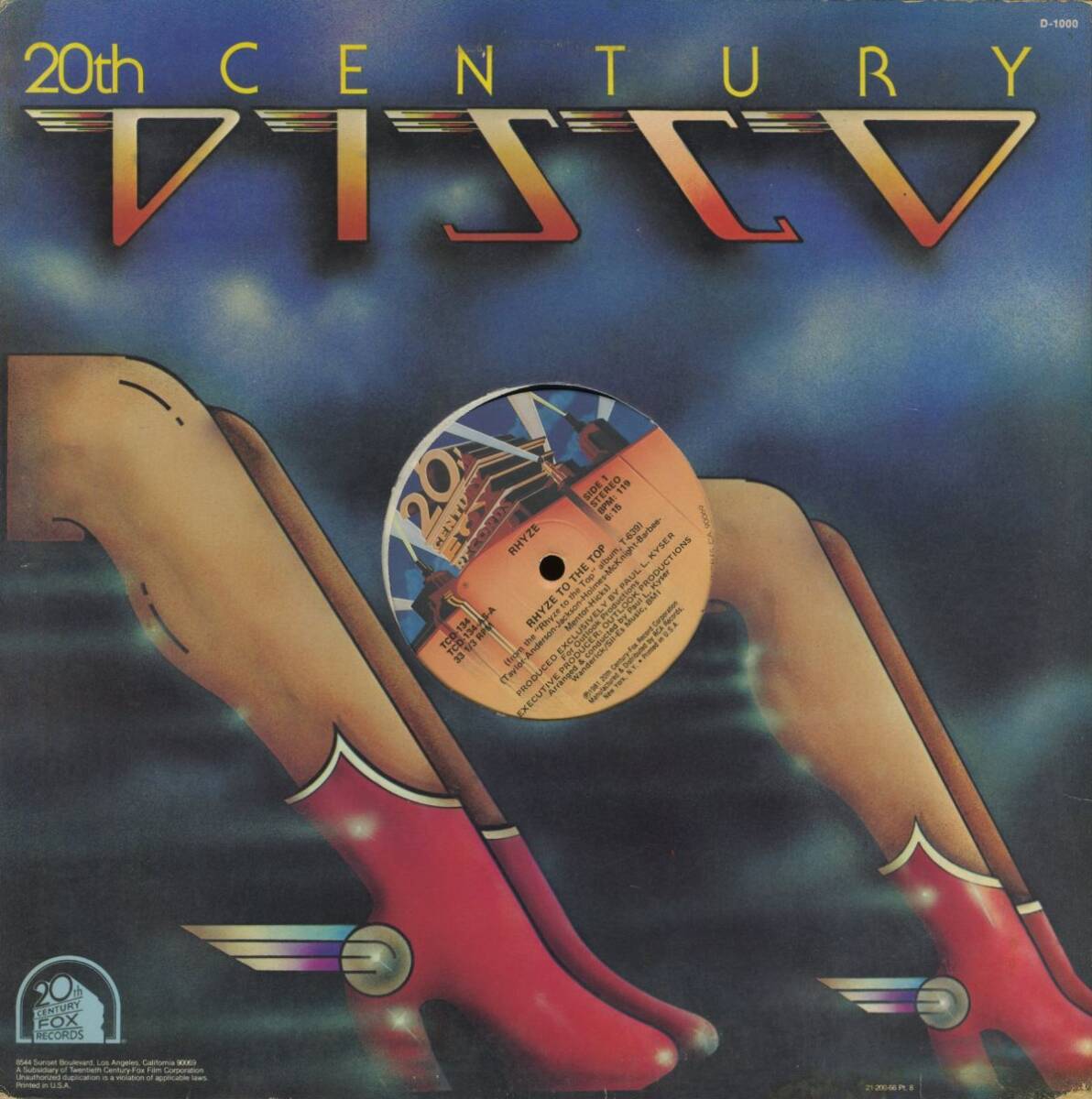 US盤12インチ!Rhyze / Rhyze To The Top【20th Century Fox Records / TCD-134】ライズ ポール・カイザー Disco Latin Funk拍卖