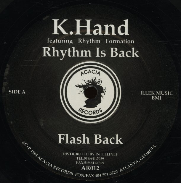 US盤12インチ!K.Hand featuring Rhythm Formation / Rhythm Is Back【Acacia Records / AR012】ケリー・ハンド Detroit Techno Acid拍卖