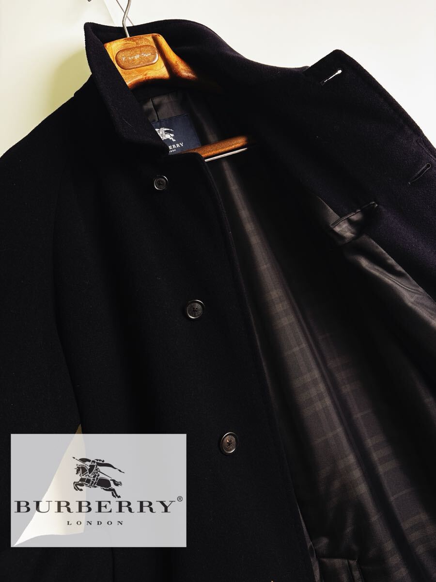 b35驚愕一生の名作!!!カシミヤ多め 定価30万●BURBERRY LONDON●最高級ウールアンゴラステンカラーコート バーバリーコート メンズ M 拍卖