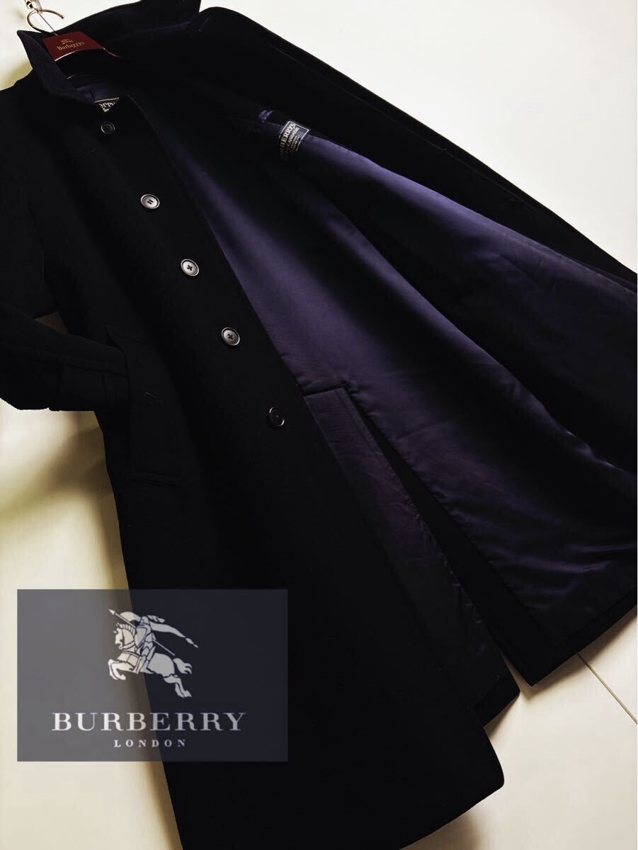 b27 美品!!!極ツヤ感カシミヤ! 定価20万●BURBERRY COLLECTION●最高級ステンカラーコート バーバリーコート メンズ 最高峰の一着!!!拍卖