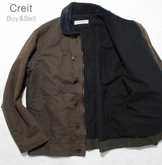 D118■EMPORIO ARMANIエンポリオ アルマーニ★サイズ50(XXL程度)裏フリースコットンジャケットブルゾン拍卖