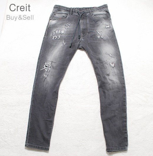 D231■定価5万程度★DIESELディーゼルスイートパンツNARROT★W30ソフトスエットデニムジーンズパンツ拍卖