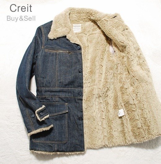 D269■美品/サイズ46★NICOLE CLUB FOR MENニコルクラブフォーメン裏ボアデニムジャケットブルゾン拍卖