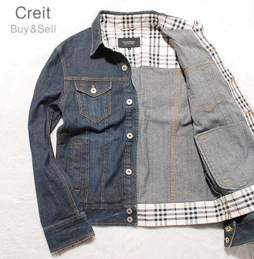 D281■BURBERRY BLACK LABELバーバリーブラックレーベル★Mサイズデニムジャケットブルゾン拍卖