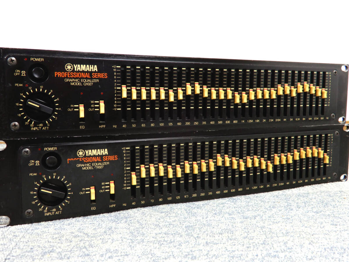 YAMAHA ◆ ヤマハ 27素子プロ用グラフィックイコライザー Q1027 × 2台セット ◆ 動作確認済み拍卖