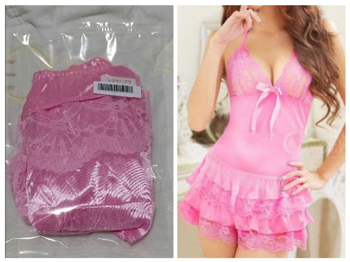 ☆新品★K6639★ランジェリーベビードール キャミソール+ショーツ拍卖