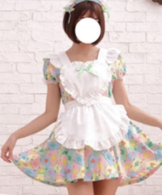 新品★W-6585★メイドコスチューム トランプ柄 ワンピース= M 拍卖