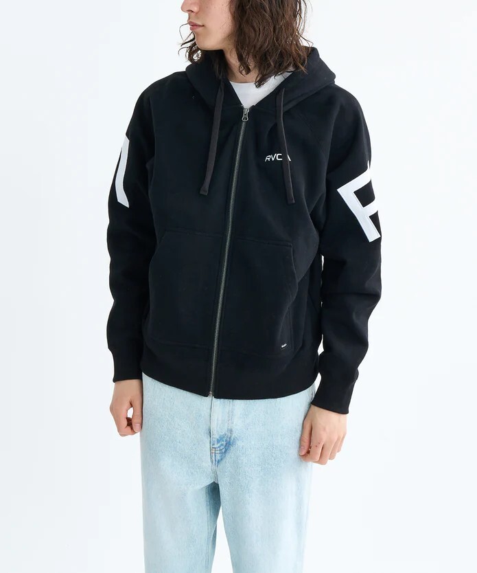 ★送料無料★2025秋冬 新品【RVCA/ルーカ/ルカ】ARCH BACK SIDE ZIP HD パーカー BLK メンズM BF042019拍卖