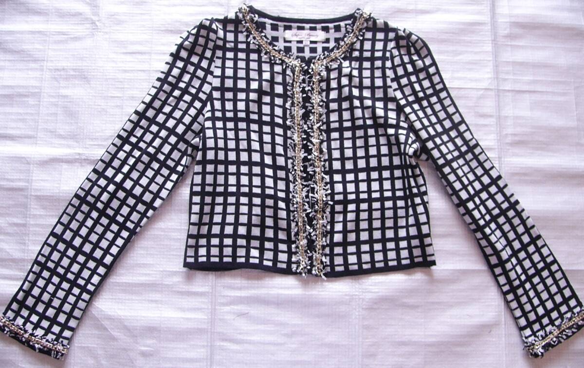 スーパービューティ◆綿混長袖カーディガン★40★9号★M★Super Beauty拍卖