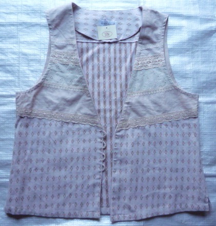 未使用◆花もめん★綿100%ベスト★9号~11号くらい拍卖