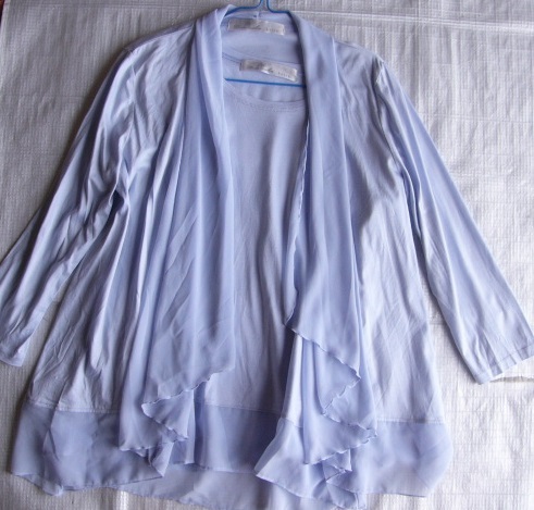 ドゥトゥシェケティ◆☆7分袖カーディガンと半袖カットソーのアンサンブル★ M★9号★Doux toucher ketty拍卖