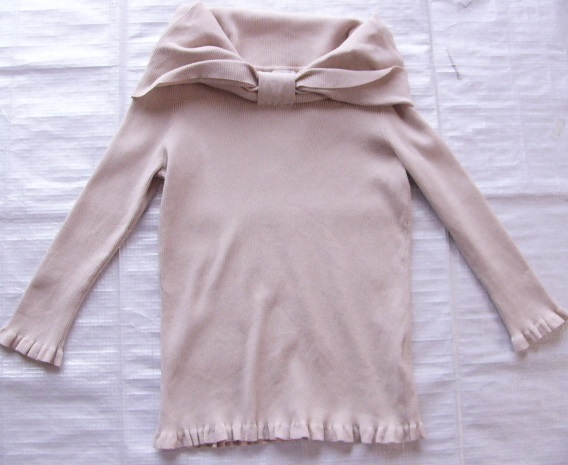 トゥービーシック◆7分袖ニット★Ⅲ★13号★大きいサイズ★TO BE CHIC★ベージュ拍卖