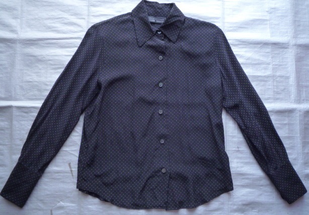 エレントレイシー◆シルク100%長袖ブラウス★11号13号くらい★ ELLEN TRACY★エレントレーシー★LINDA ALLARD拍卖