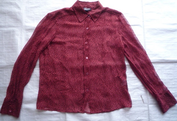 ダナキャランニューヨーク◆シルク100%の長袖ブラウス★2★9号~11号くらい★ DKNY★DANNA KARAN NEW YORK拍卖