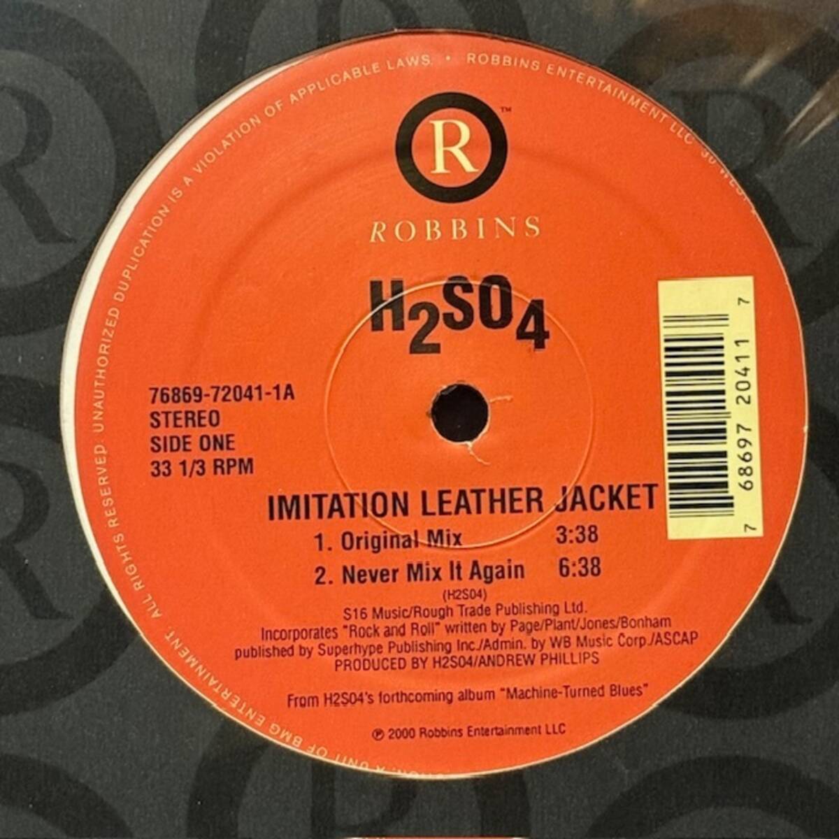 ★H2SO4 - Imitation Leather Jacket(★盤面極上品!)拍卖
