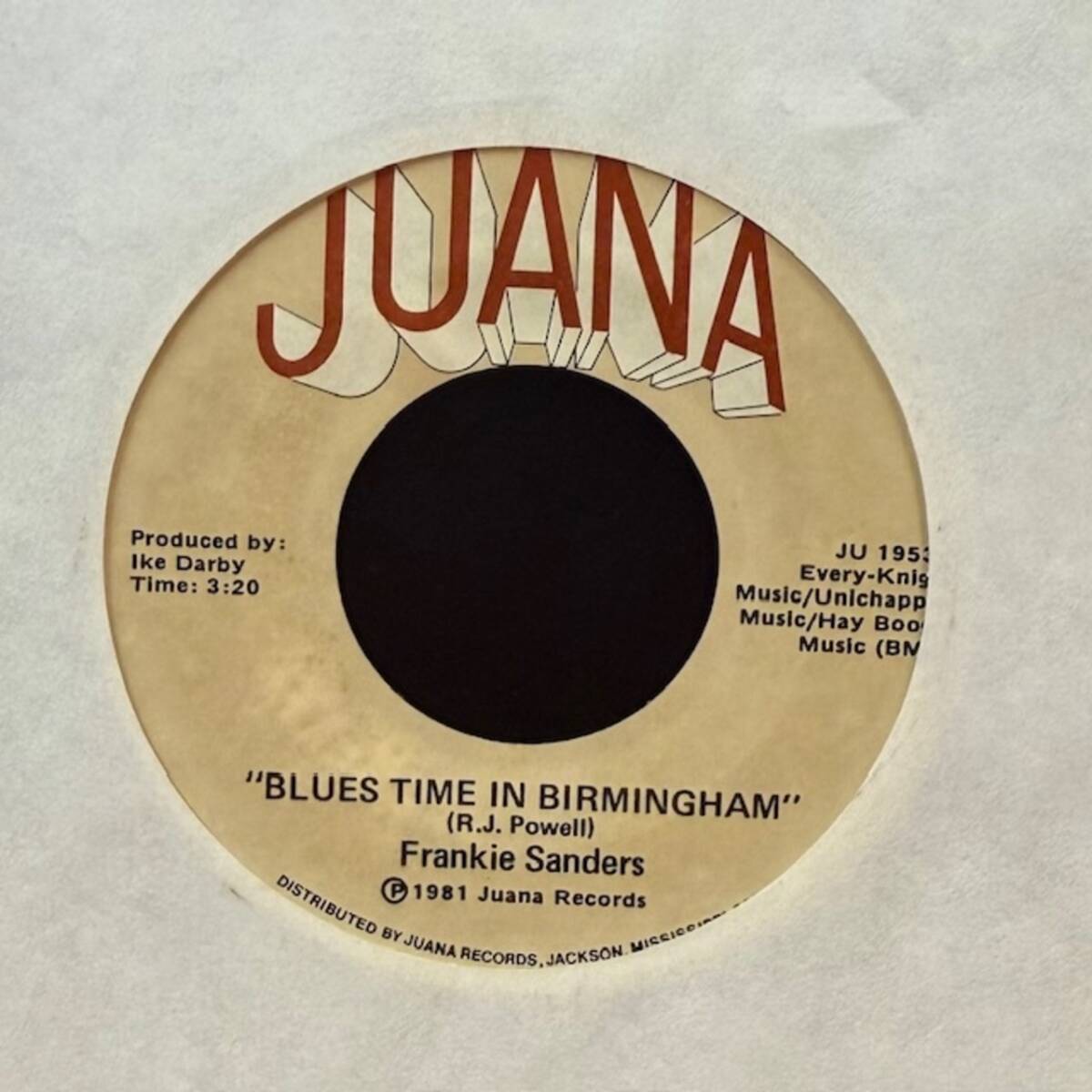 ★★値下出品★ Frankie Sanders - Blues Time In Birmingham / Take Another Look(7インチ)   ★元値4800円★拍卖