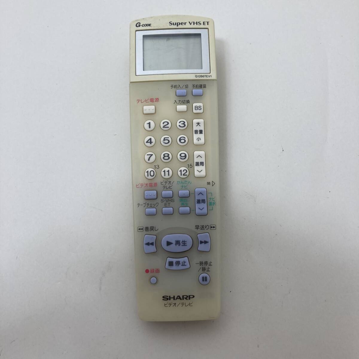 【シャープ 純正 リモコン 23S02】動作保証 即日発送 G1286TEV1 VC-S107 等  SHARP S-VHS ビデオデッキ 拍卖